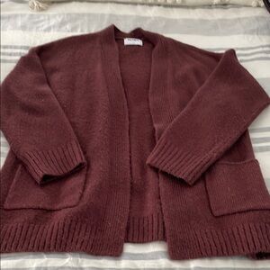 Old Navy Maroon Open-Front Cardigan
